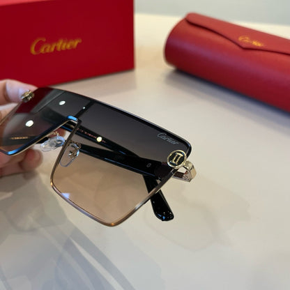 Cartier Lightweight Metal Rimless Silver Lens Sunglasses for Men & Wo - 935062 - detail image 4