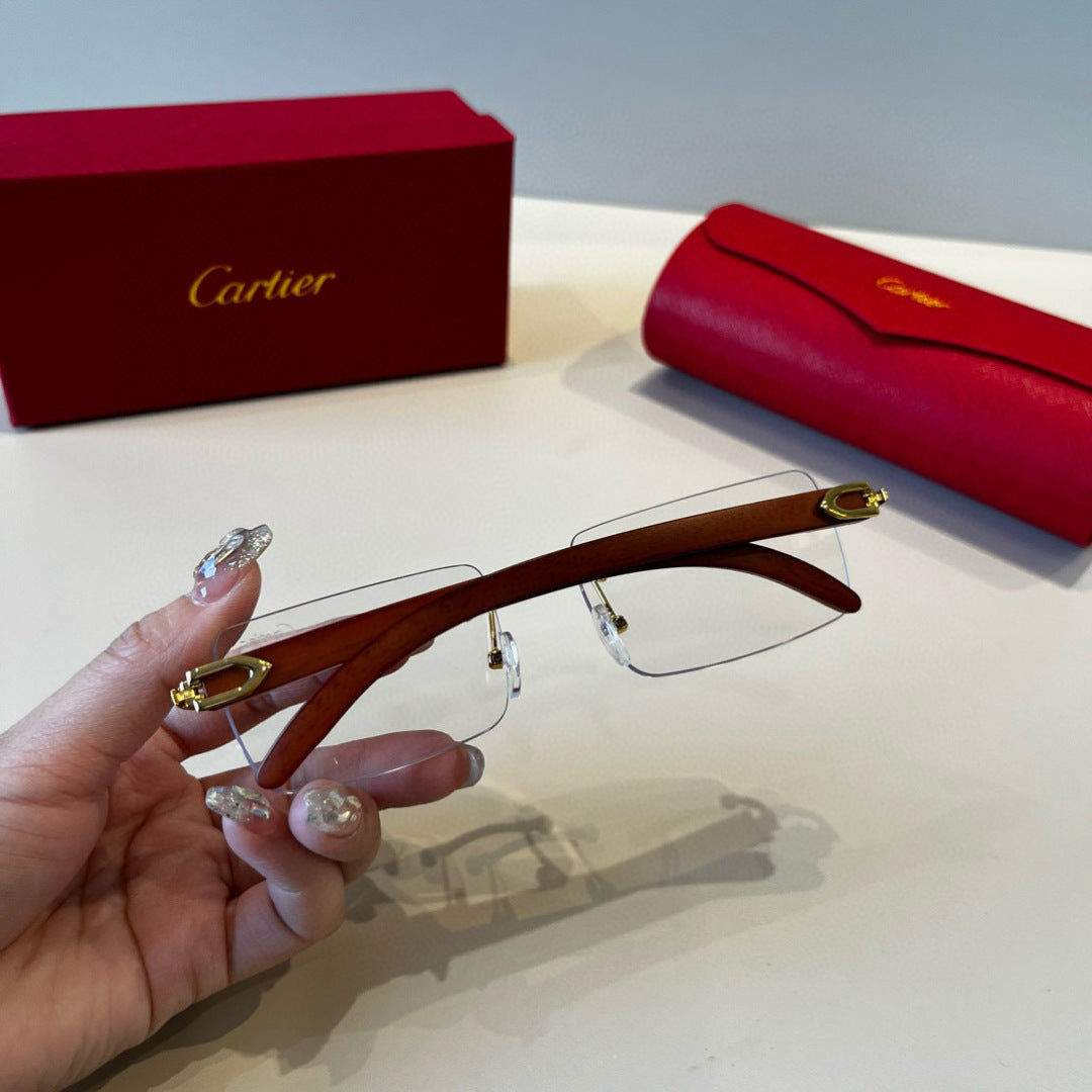 Cartier Lightweight Metal Rimless Silver Lens Sunglasses for Men & Wo - 415866 - detail image 6