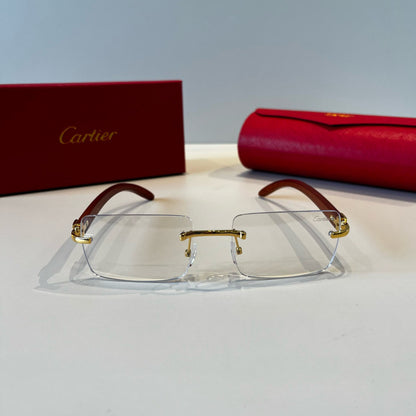 Cartier Lightweight Metal Rimless Silver Lens Sunglasses for Men & Wo - 935066 - detail image 2