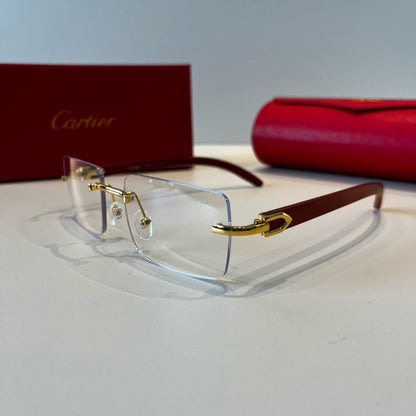 Cartier Lightweight Metal Rimless Silver Lens Sunglasses for Men & Wo - 432357 - detail image 3