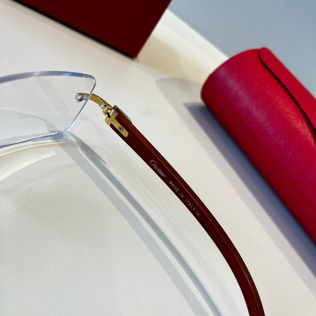 Cartier Lightweight Metal Rimless Silver Lens Sunglasses for Men & Wo - 935066 - detail image 4