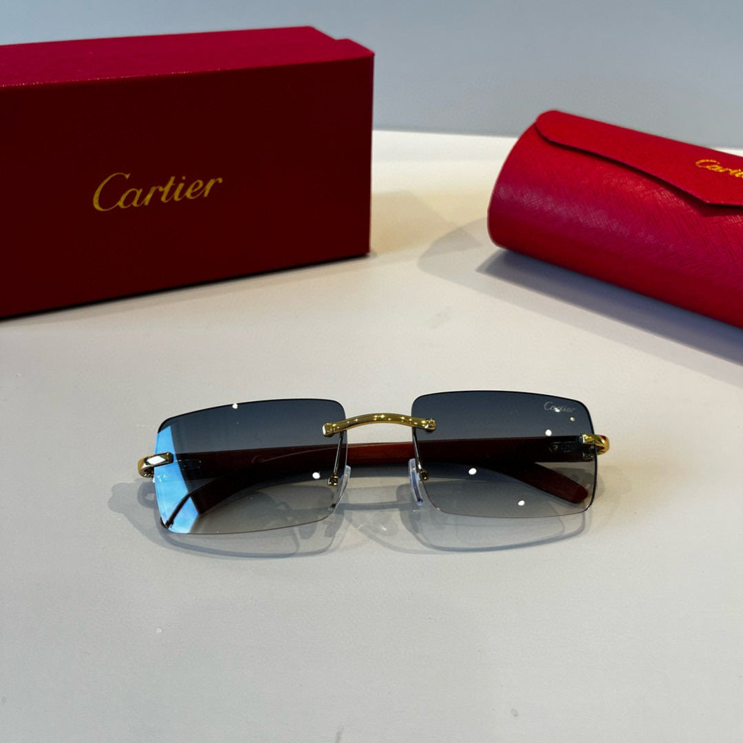 Cartier Lightweight Metal Rimless Red Lens Sunglasses for Men & Women - 372251 - detail image 8