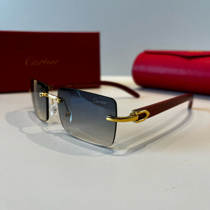 Cartier Lightweight Metal Rimless Red Lens Sunglasses for Men & Women - 415867 - detail image 3
