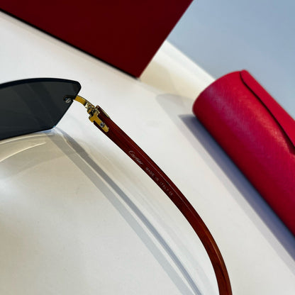 Cartier Lightweight Metal Rimless Silver Lens Sunglasses for Men & Wo - 432359 - detail image 4