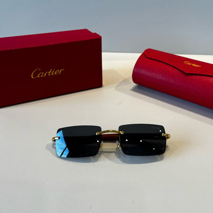 Cartier Lightweight Metal Rimless Silver Lens Sunglasses for Men & Wo - 372252 - detail image 8