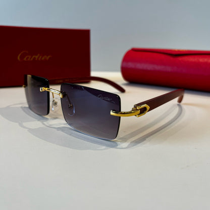 Cartier Lightweight Metal Rimless Silver Lens Sunglasses for Men & Wo - 487291 - detail image 3