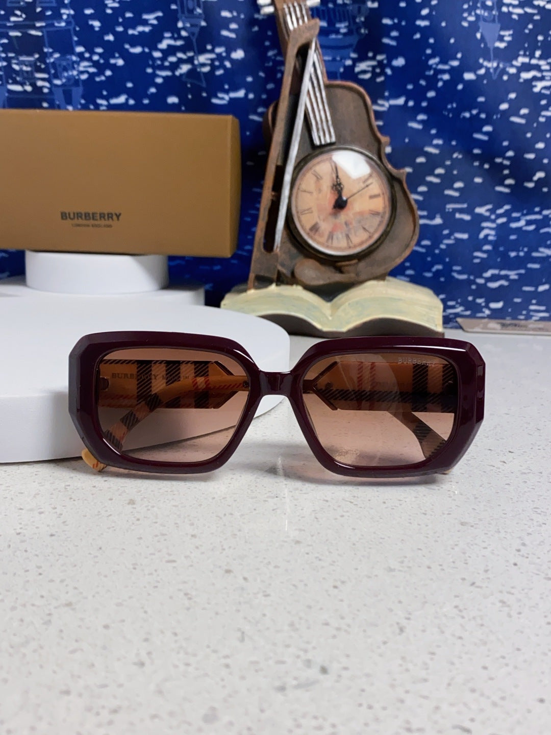 Burberry Rectangular Red Lens Sunglasses for Men & Women - 416076 - detail image 9