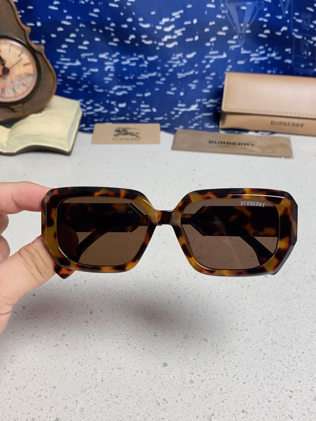 Burberry Rectangular Red Lens Sunglasses for Men & Women - 416079 - detail image 4