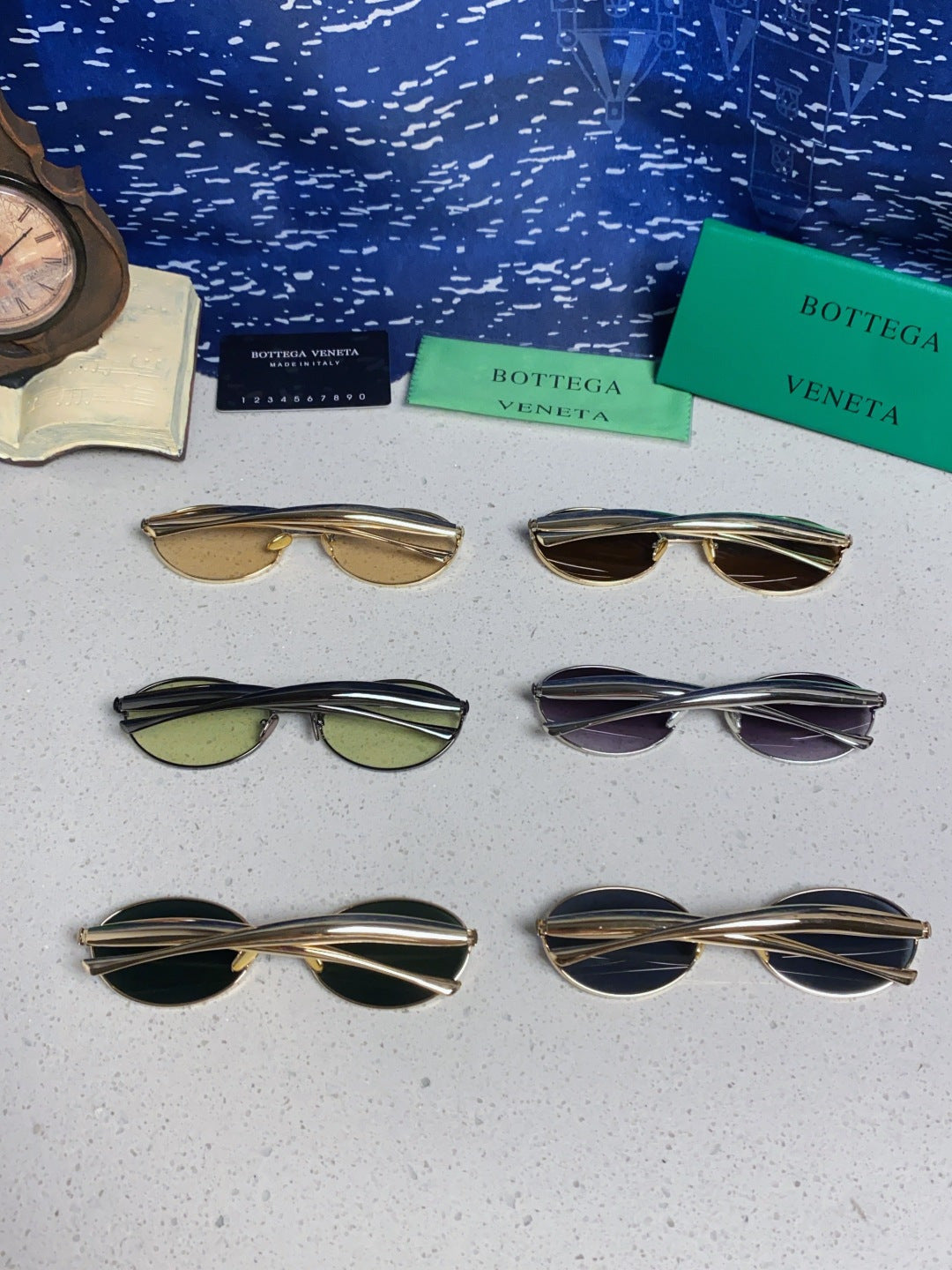Bottega Veneta BV1386 Oval Silver Lens Sunglasses for Men & Women - 416441 - detail image 10