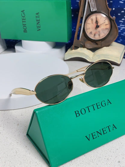 Bottega Veneta BV1386 Oval Green Lens Sunglasses for Men & Women - 416443 - detail image 9