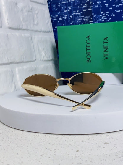 Bottega Veneta BV1386 Oval Brown Lens Sunglasses for Men & Women - 416444 - detail image 3