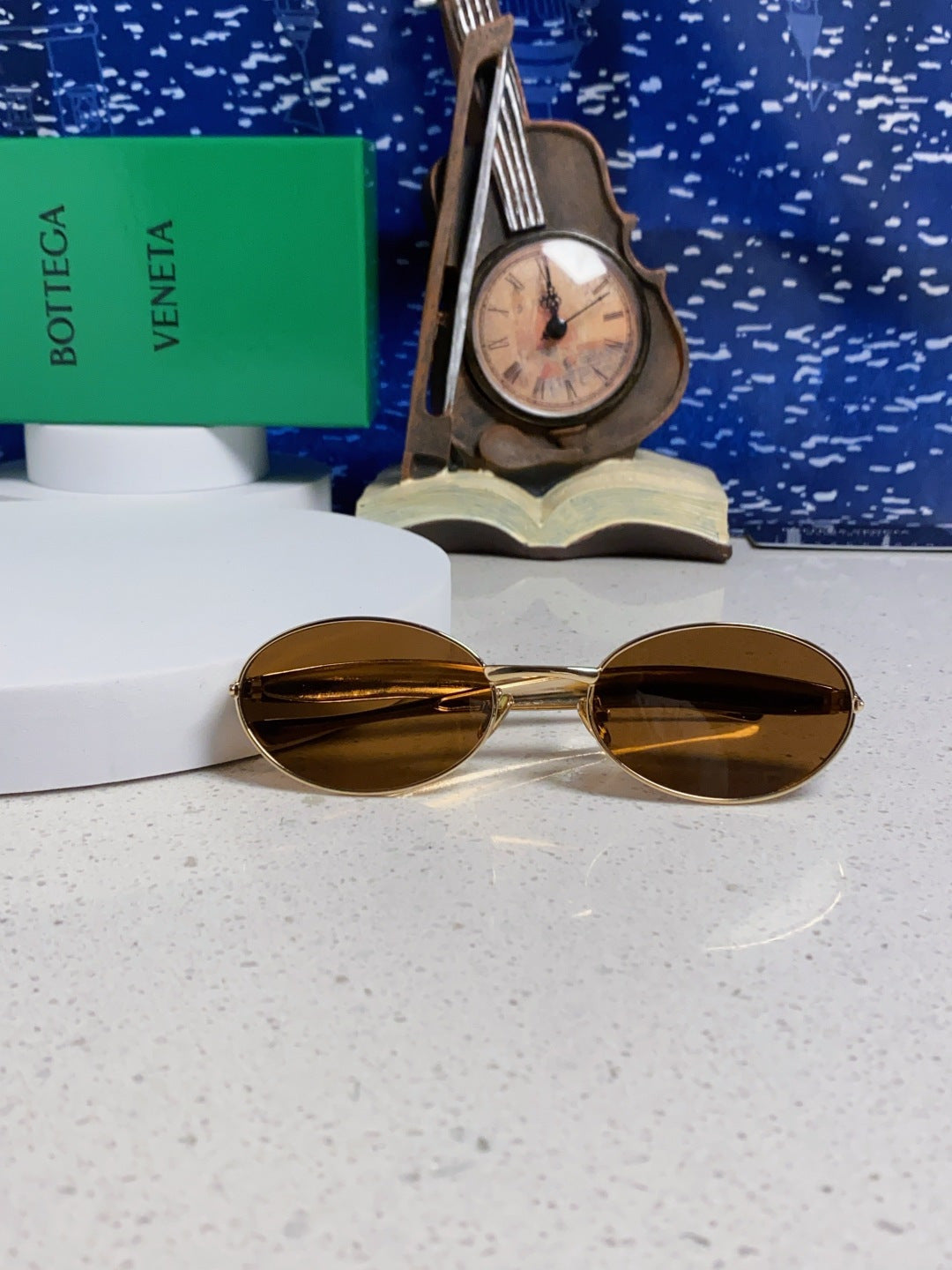 Bottega Veneta BV1386 Oval Brown Lens Sunglasses for Men & Women - 416444 - detail image 8