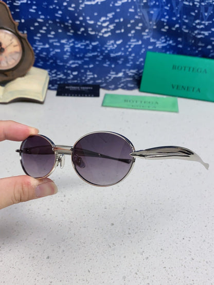Bottega Veneta BV1386 Oval Silver Lens Sunglasses for Men & Women - 416445 - detail image 6