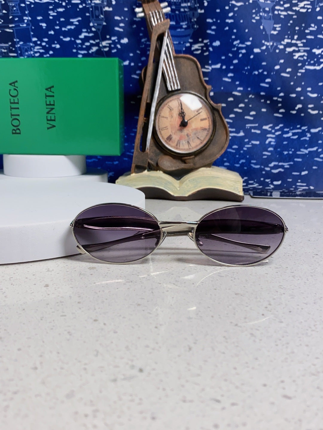 Bottega Veneta BV1386 Oval Silver Lens Sunglasses for Men & Women - 416445 - detail image 8