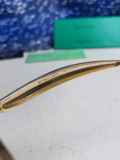 Bottega Veneta BV1386 Oval Blue Lens Sunglasses for Men & Women - detail image 7