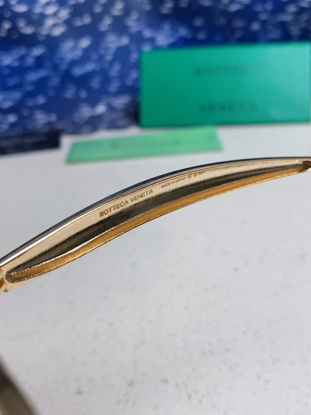 Bottega Veneta BV1386 Oval Blue Lens Sunglasses for Men & Women - 416446 - detail image 7