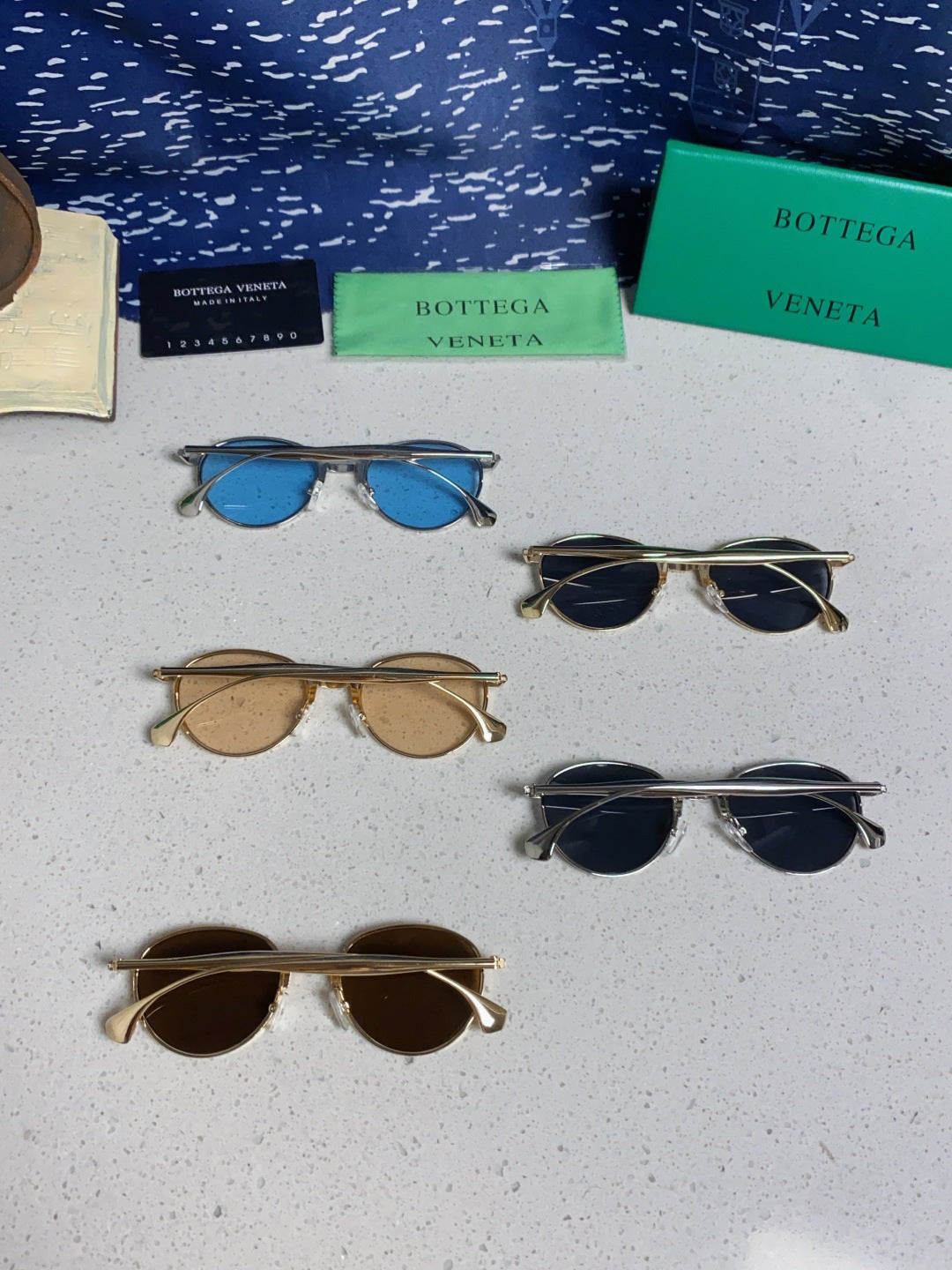 Bottega Veneta BV1396 Metal Oval Brown Lens Sunglasses for Men & Women - detail image 9