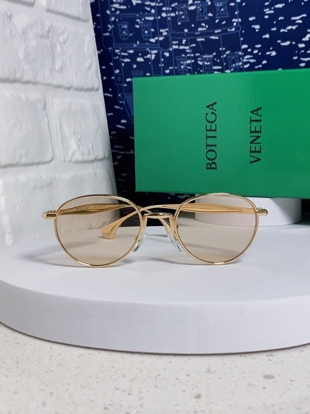 Bottega Veneta BV1396 Metal Oval Silver Lens Sunglasses for Men & Wom - 358858 - detail image 2