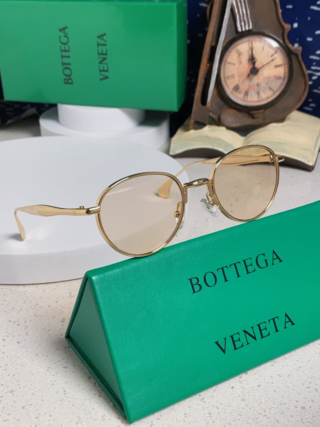 Bottega Veneta BV1396 Metal Oval Silver Lens Sunglasses for Men & Wom - 358858 - detail image 9