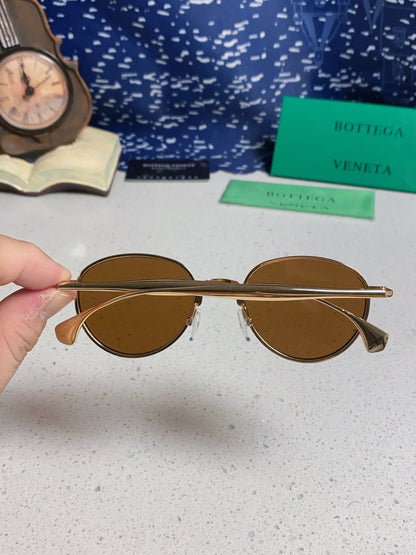 Bottega Veneta BV1396 Metal Oval Brown Lens Sunglasses for Men & Wome - 358859 - detail image 4
