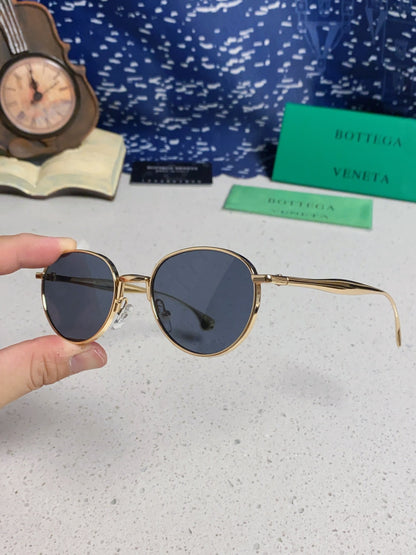 Bottega Veneta BV1396 Metal Oval Blue Lens Sunglasses for Men & Women - 358860 - detail image 6