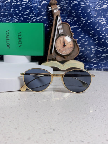 Bottega Veneta BV1396 Metal Oval Blue Lens Sunglasses for Men & Women - 358860 - detail image 8