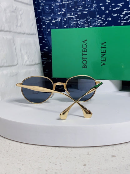 Bottega Veneta BV1396 Metal Oval Blue Lens Sunglasses for Men & Women - 358860 - detail image 3