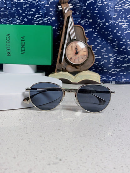 Bottega Veneta BV1396 Metal Oval Blue Lens Sunglasses for Men & Women - 358861 - detail image 8
