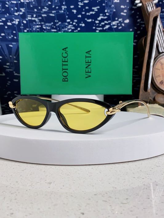 Bottega Veneta BV1390 Cat-Eye Yellow Lens Sunglasses for Women - 358863