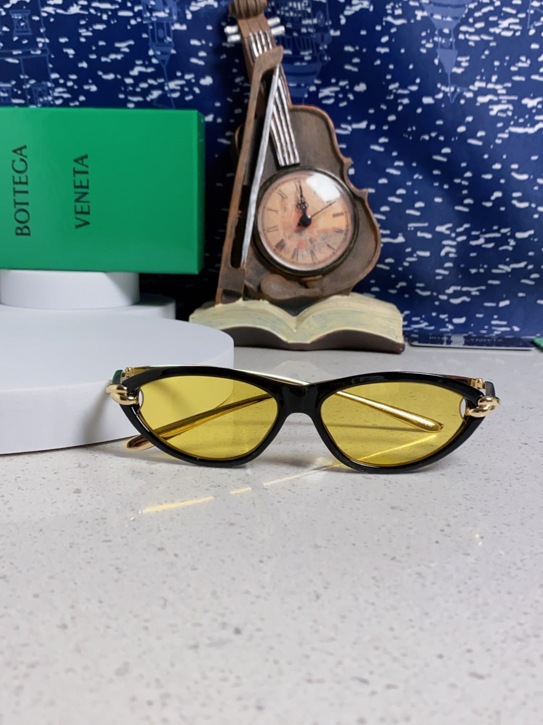 Bottega Veneta BV1390 Cat-Eye Yellow Lens Sunglasses for Women - 358863 - detail image 8