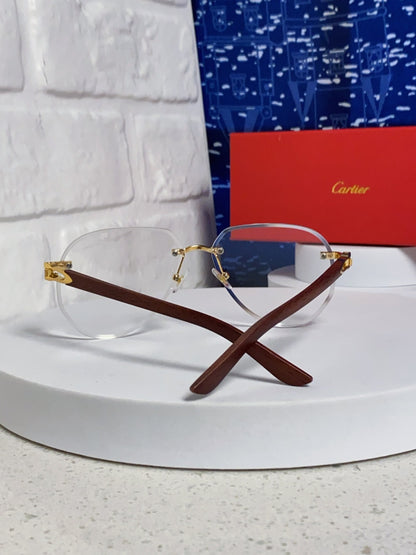 Cartier Lightweight Rimless Silver Lens Sunglasses for Men & Women - 358541 - detail image 3