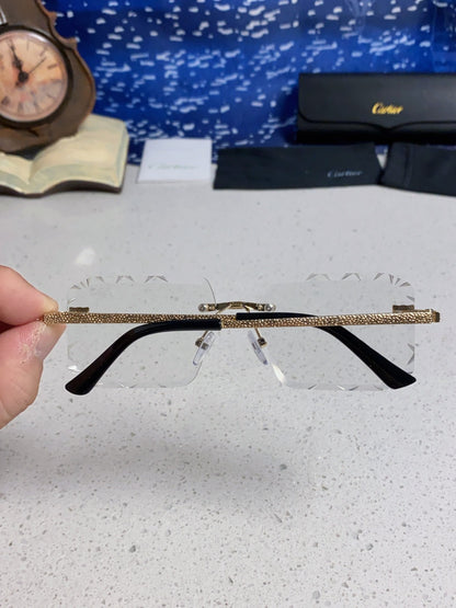 Cartier Lightweight Metal Rimless Silver Lens Sunglasses for Men & Wo - 132556 - detail image 4
