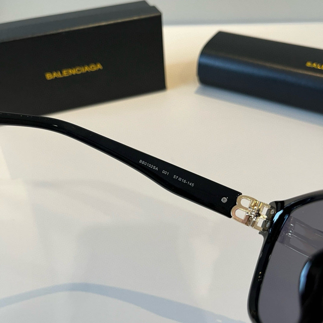 Balenciaga Folding Square Black Lens Sunglasses for Men & Women - 466036 - detail image 8