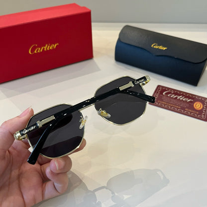 Cartier Lightweight Metal Rimless Silver Lens Sunglasses for Men & Wo - 449465 - detail image 5