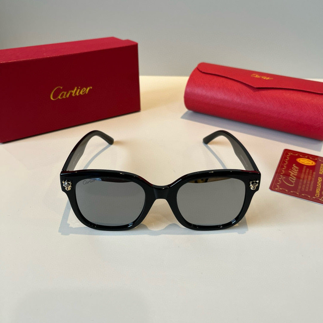 Cartier Lightweight Metal Rimless Black Lens Sunglasses for Men & Wom - 432325 - detail image 2