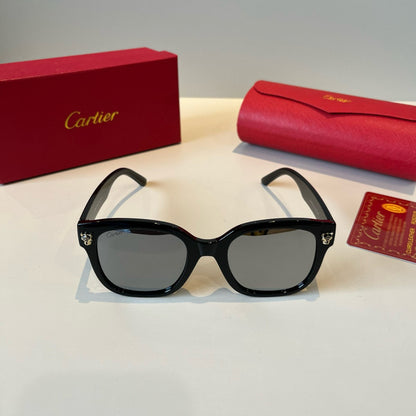 Cartier Lightweight Metal Rimless Black Lens Sunglasses for Men & Wom - 372247 - detail image 2
