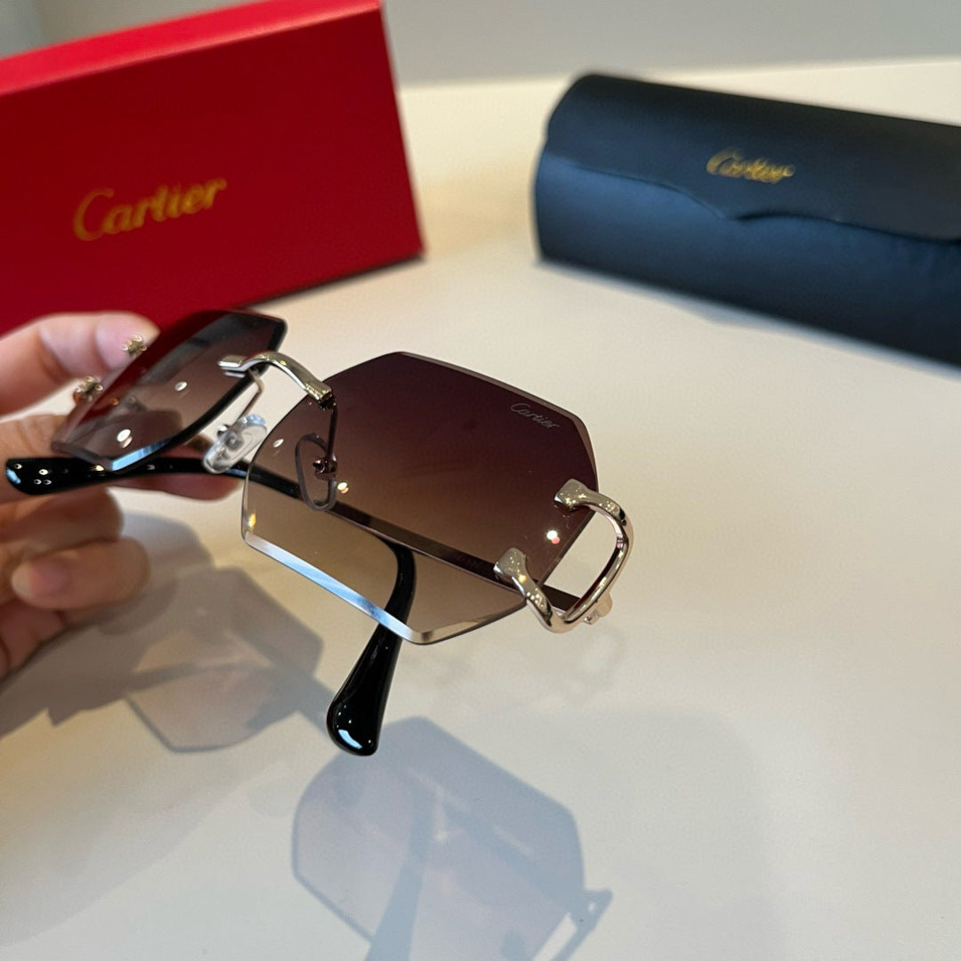 Cartier Lightweight Metal Rimless Red Lens Sunglasses for Men & Women - 432208 - detail image 6