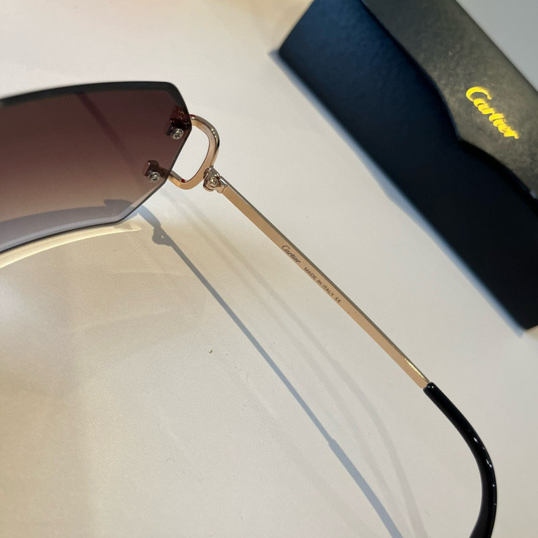 Cartier Lightweight Metal Rimless Red Lens Sunglasses for Men & Women - 432208 - detail image 9