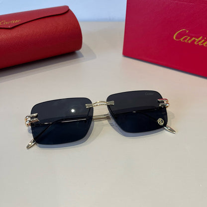 Cartier Lightweight Metal Rimless Silver Lens Sunglasses for Men & Wo - 935076 - detail image 2
