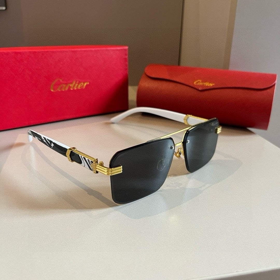 Cartier Lightweight Metal Rimless Gold Lens Sunglasses for Men & Wome - 415929