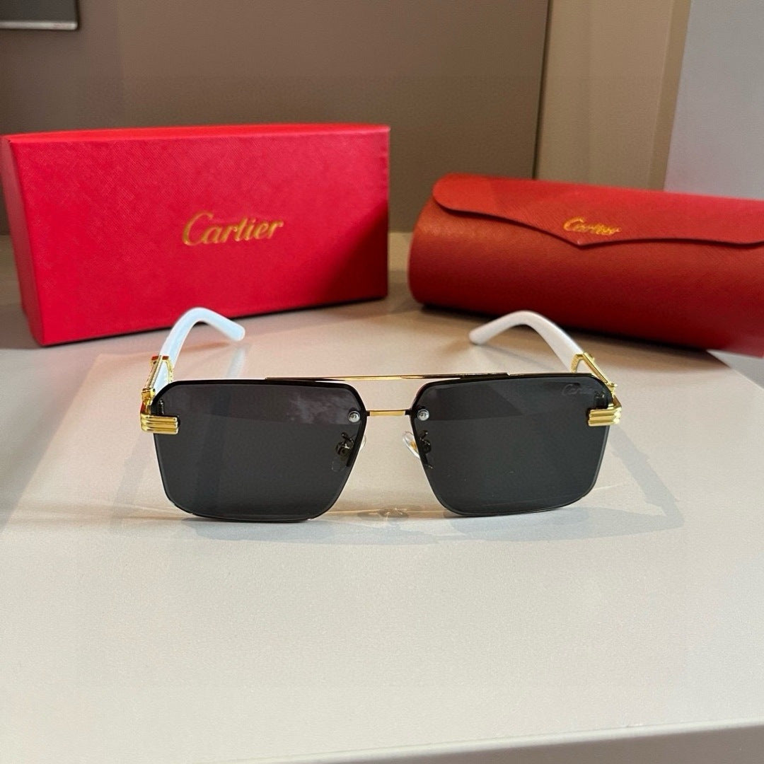 Cartier Lightweight Metal Rimless Gold Lens Sunglasses for Men & Wome - 415929 - detail image 2