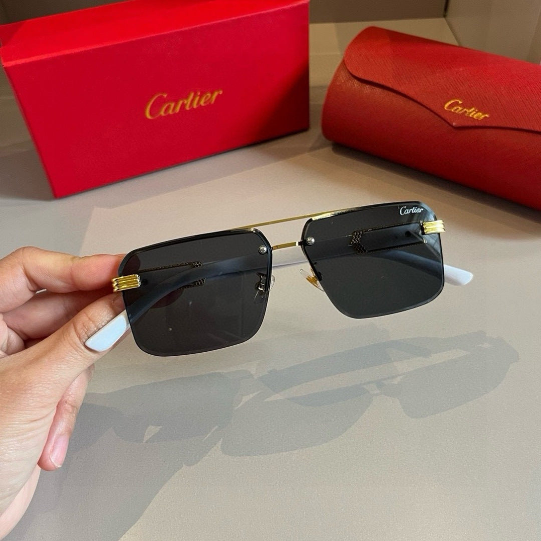 Cartier Lightweight Metal Rimless Gold Lens Sunglasses for Men & Wome - 432209 - detail image 8