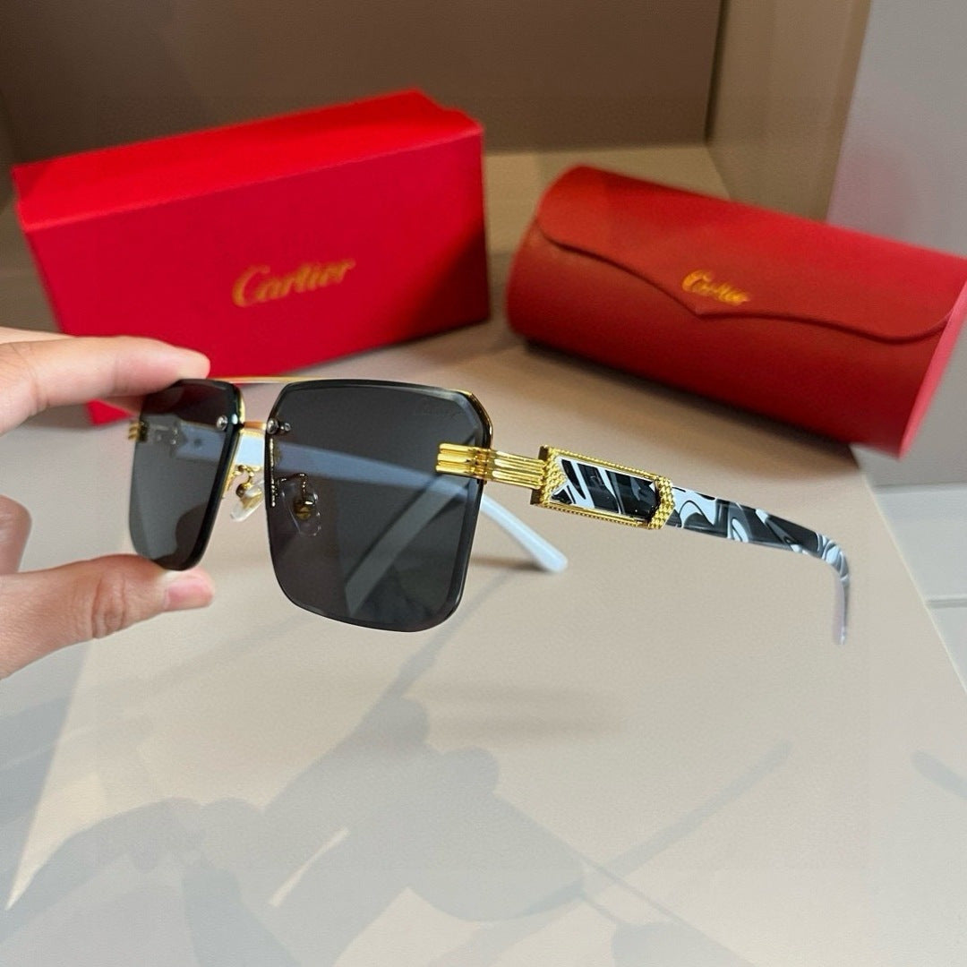Cartier Lightweight Metal Rimless Gold Lens Sunglasses for Men & Wome - 415908 - detail image 5