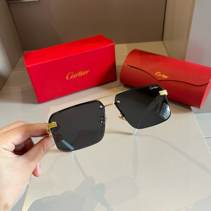 Cartier Lightweight Metal Rimless Gold Lens Sunglasses for Men & Wome - 415929 - detail image 6