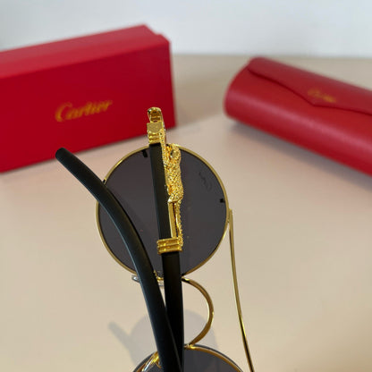Cartier Lightweight Metal Rimless Brown Lens Sunglasses for Men & Wom - 935083 - detail image 5