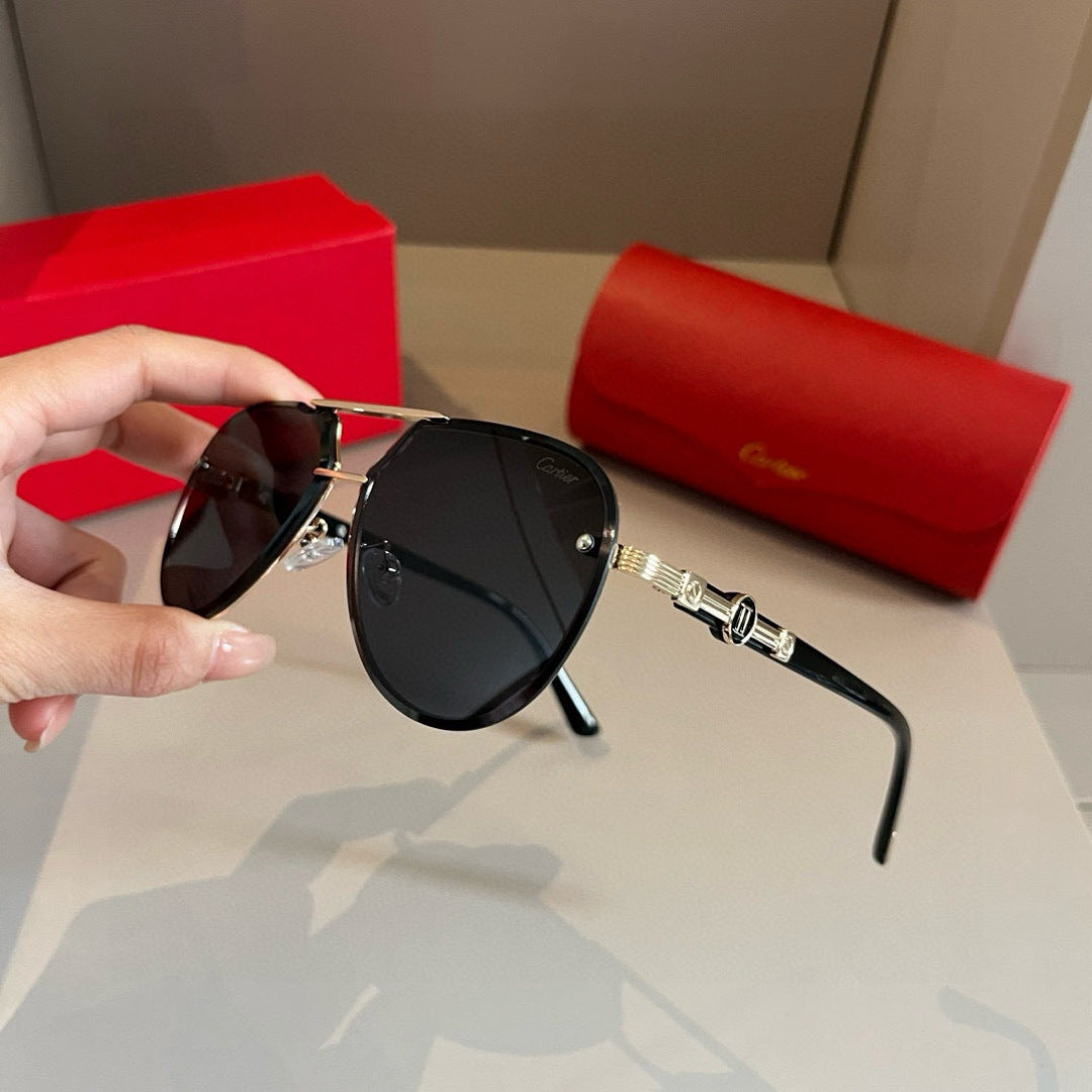 Cartier Metal Fashion Gold Lens Sunglasses for Men & Women - 372177 - detail image 4