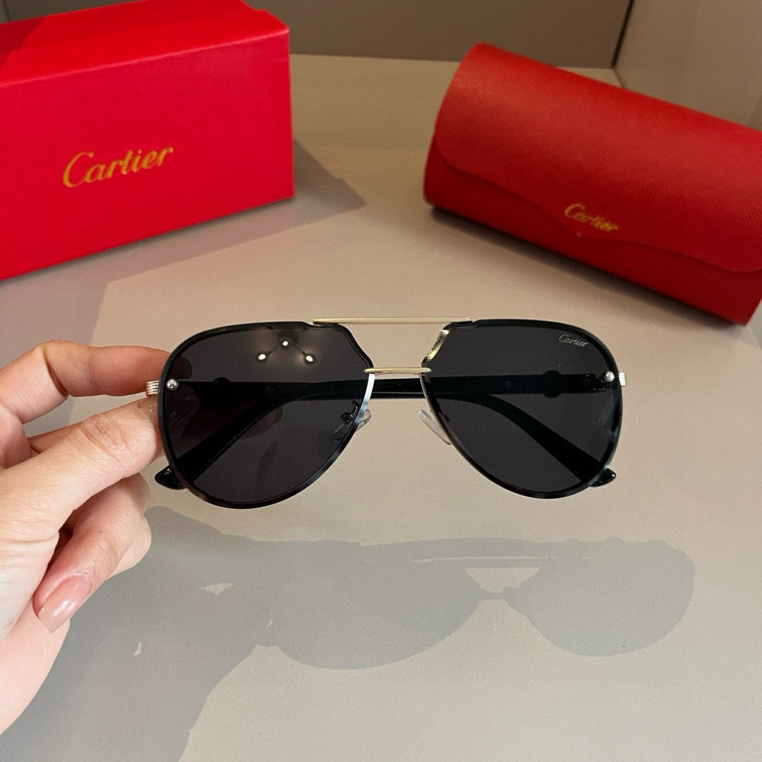 Cartier Metal Fashion Gold Lens Sunglasses for Men & Women - detail image 6