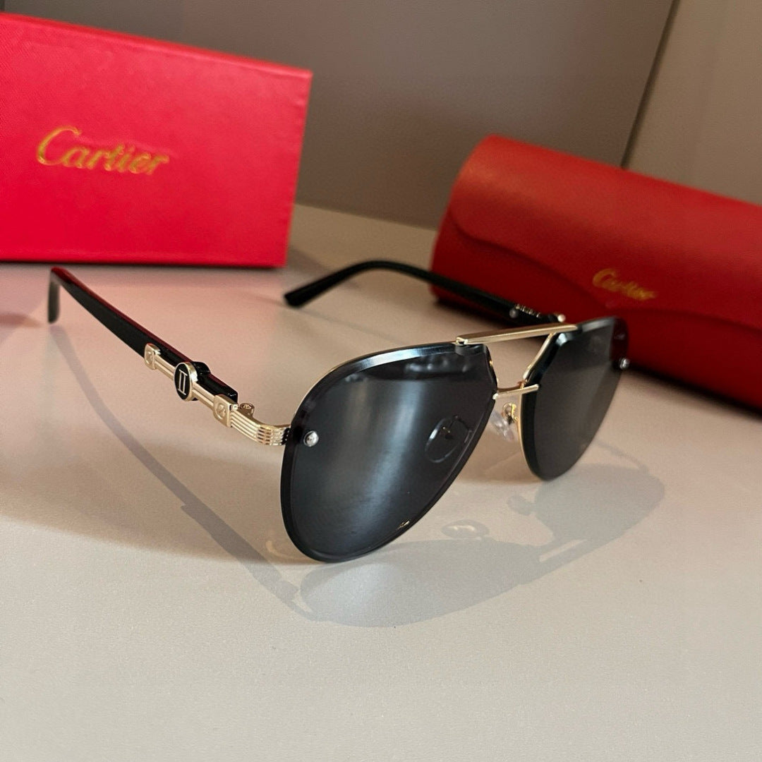 Cartier Metal Fashion Gold Lens Sunglasses for Men & Women - 935084