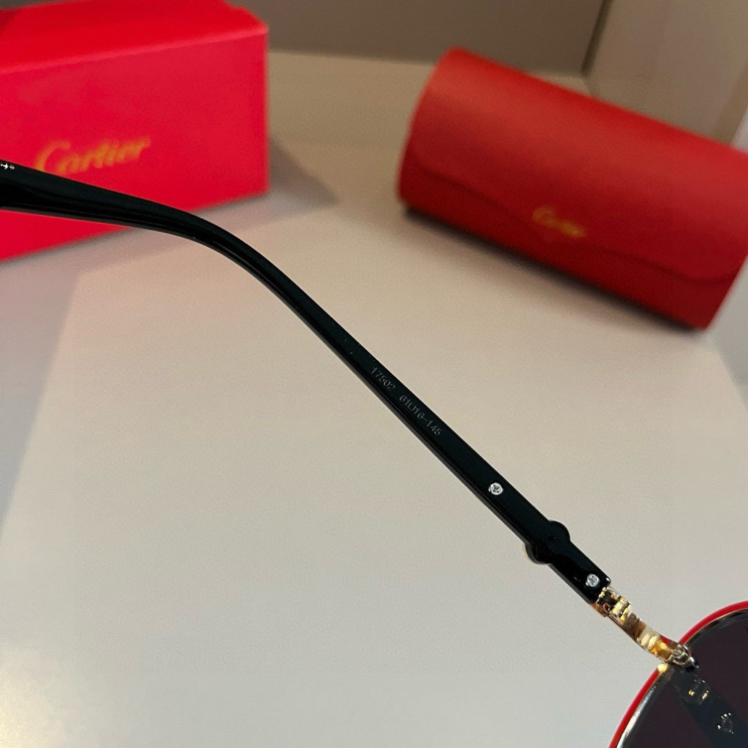 Cartier Metal Fashion Gold Lens Sunglasses for Men & Women - 372177 - detail image 10