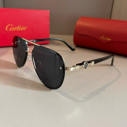 Cartier Metal Fashion Gold Lens Sunglasses for Men & Women - 372177 - detail image 3